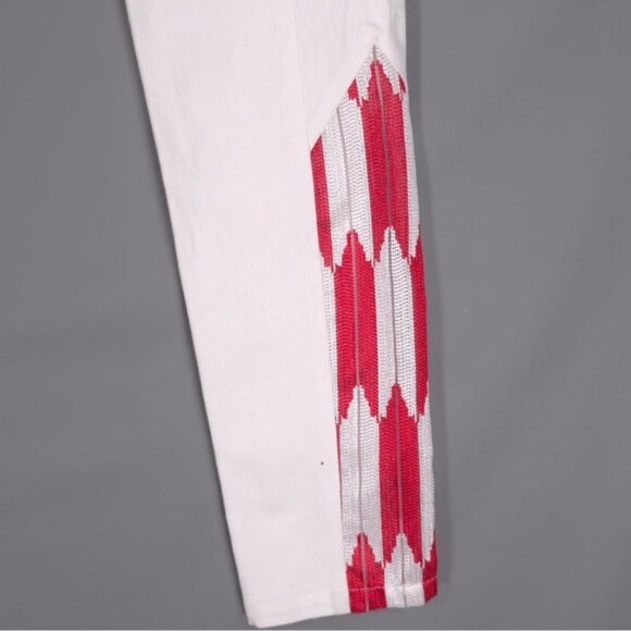 SACHIN & BABI Women’s White Jeans Red Ankle Mesh Detail 515P17-521 Size 6‎ - Picture 13 of 14